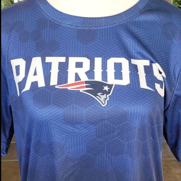 Patriots Women's Short Sleeve Tee Blue XL - Picture 4 of 7